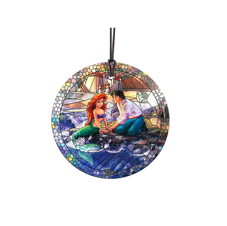Little Mermaid Stained Glass Effect Thomas Kinkade Ornament 3