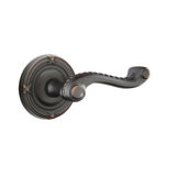 Wave/Drop Privacy (Bed & Bath) Door Lever with Round Rosette