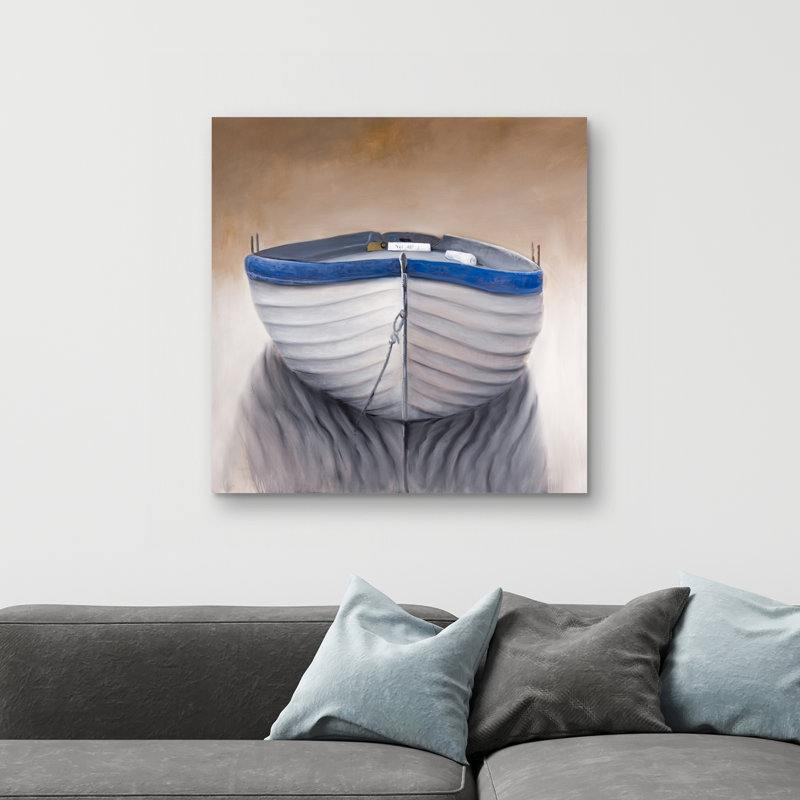 Canoe boat - 32"x32" art on canvas