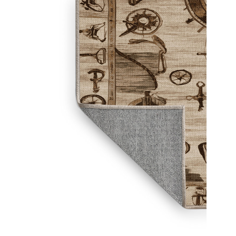  Tapis nautique historique lavable, Rectangulaire 3 pi x 5 pi