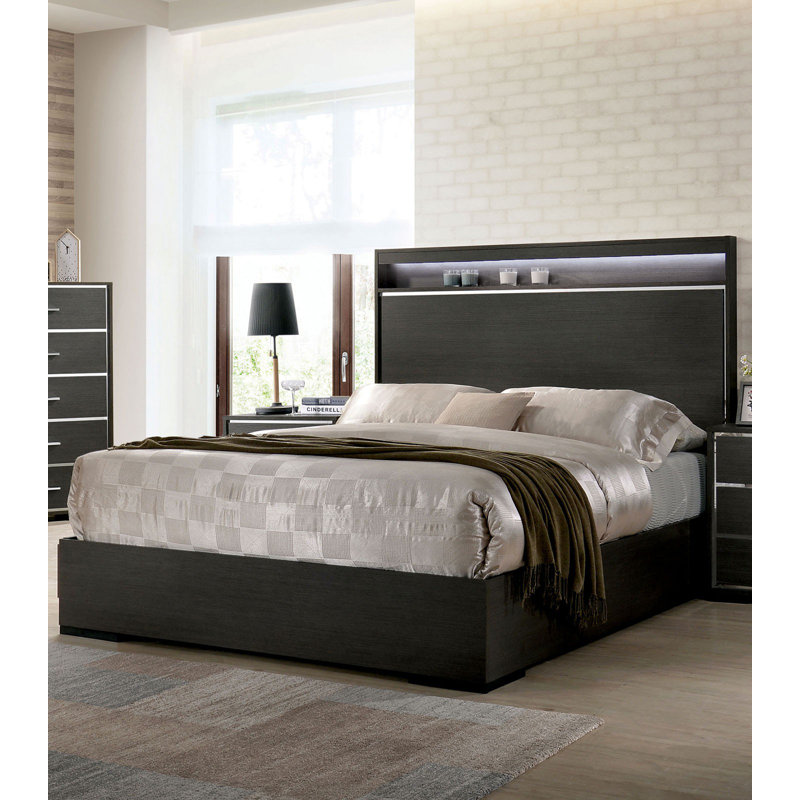 Petronille Bookcase Storage Bed, King
