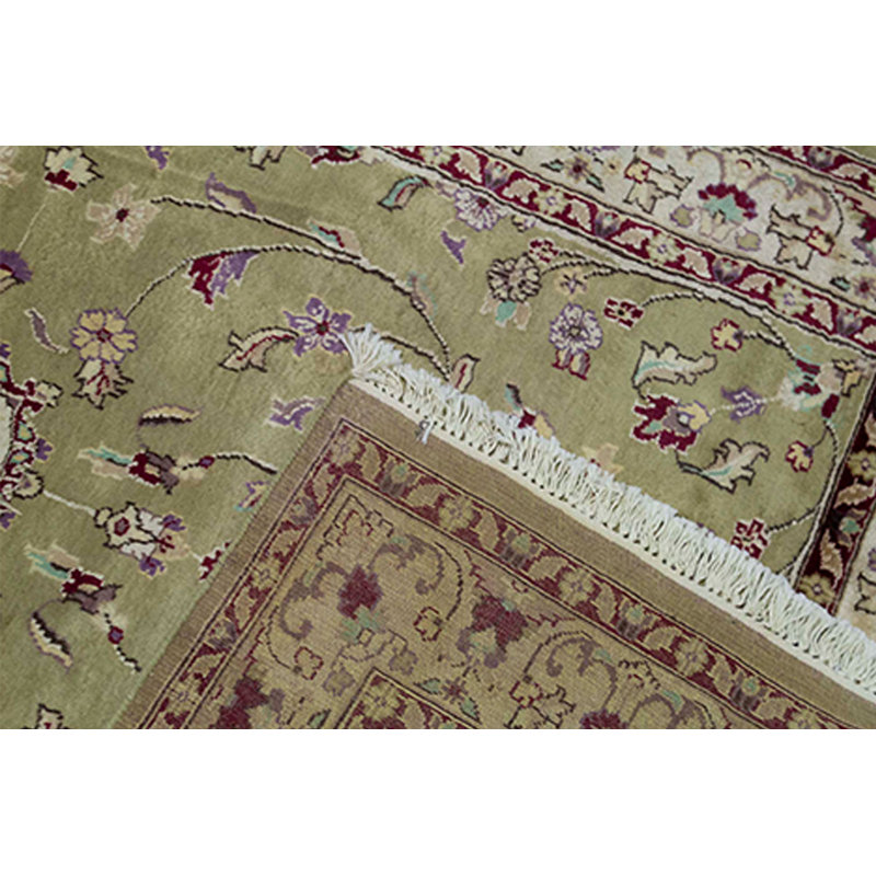 Tapis doré et ivoire de haute qualité noué à la main