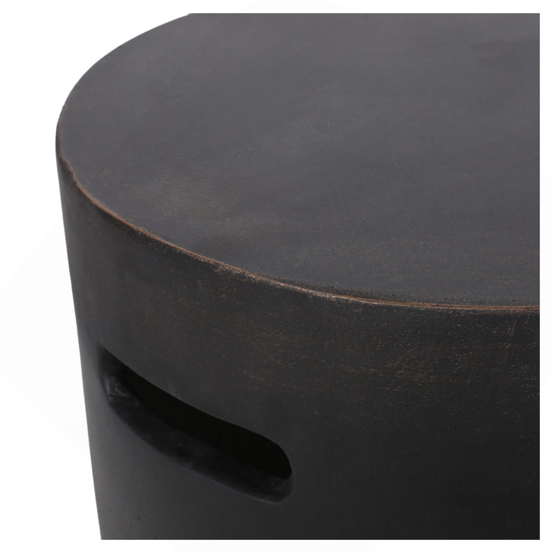 Outdoor Lightweight Concrete Side Table,Copper