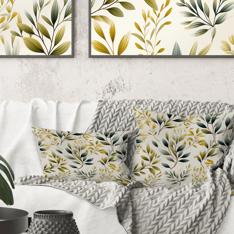 Coussin Tranquil Leaves I - Plants