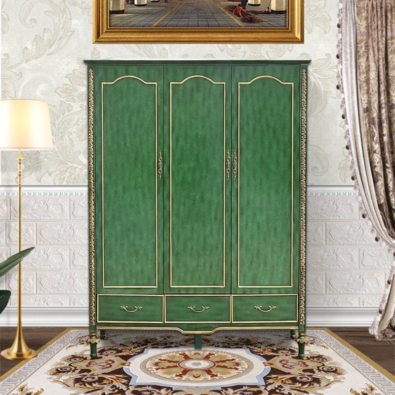 Garde-robe de luxe vert clair de style américain