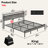 Annice Bed Frame with LED Light and Charging Station,Metal Platform with Power Outlets,Noiseless,No Spring Box Needed-987542975-961701106