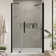 Pasadena 47.99'' W 72.01'' H Frameless Square Reversible Shower Kit