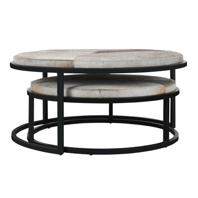 Hayword Hair on Hide Set of 2 Nesting Coffee Tables