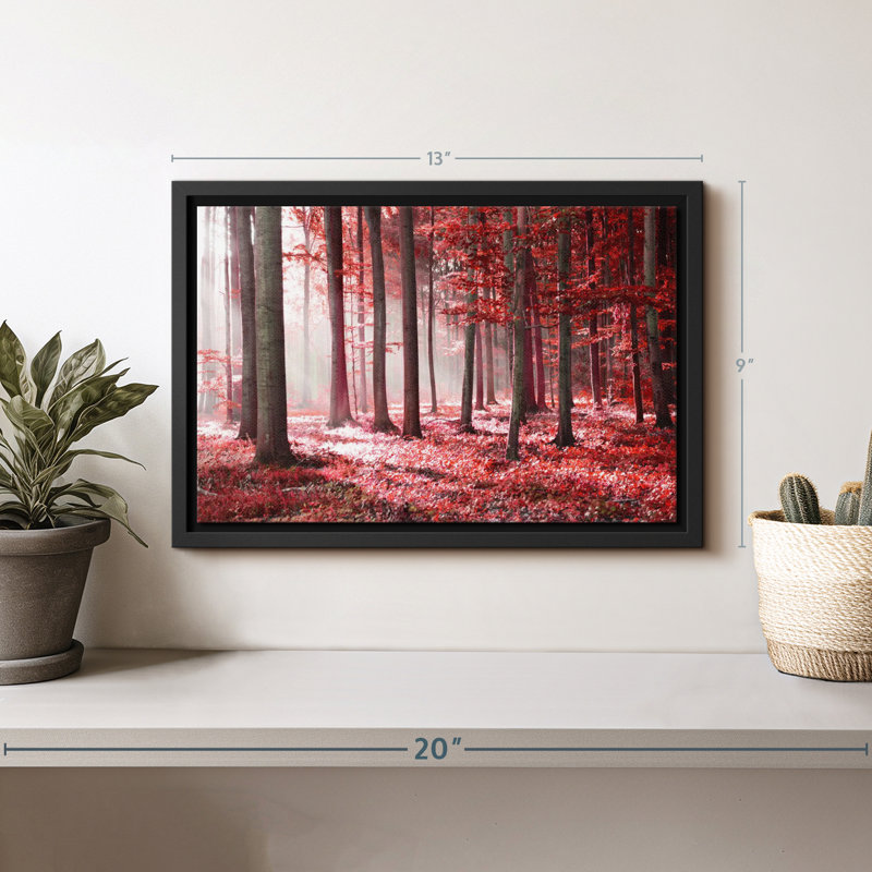 Nature «Red Forest Sunlight Canvas Print», H 9 po x l 13 po
