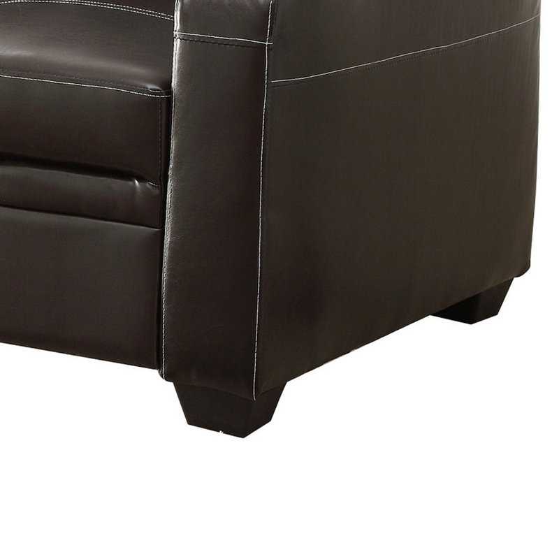 Ferry 82.5'' Modern & Contemporary Elegant Lounger with Drop-Down Convertible Sleeper Function, Integrated Cup Holders in Armrests