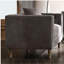 Chaise d'appoint grise avec coussin