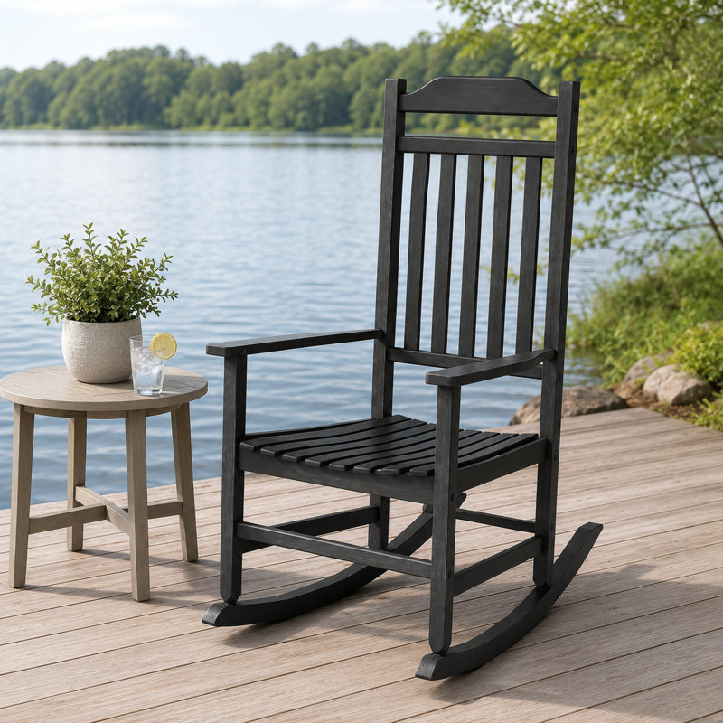 Chaise berçante d'extérieur en résine pour tous les temps