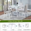 Ensemble de table de salle à manger en bois 5 pièces, ensemble de table de cuisine avec table carrée, table de salle à manger en bois-1178635689