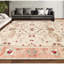 Tapis beige et rose noué à la main de haute qualité