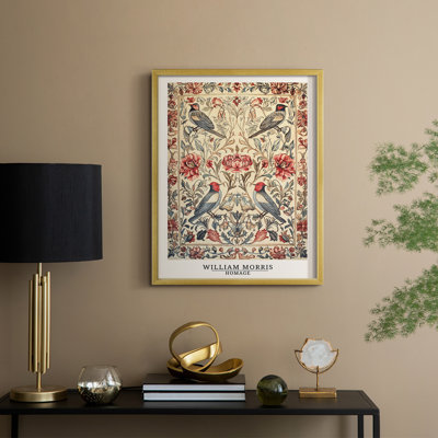 WM MORRIS Series CCCLXXIV Framed Print - Solid Wood