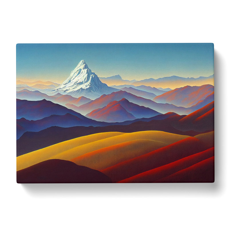 Artsy Mountain Landscape - Wrapped Canvas, 35cm H x 50cm W x 3cm D