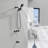 3 Handle Shower Faucet Set With Tub Spout Bathtub Shower Faucet Combo Set Shower System Complete Tub And Shower Trim Kit Wall Mounted Shower Fixtures-102401908