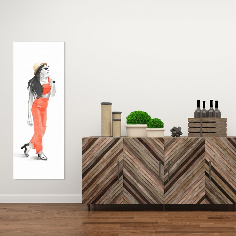 «Strike the Pose», toile tendance rouge - décoration intérieure