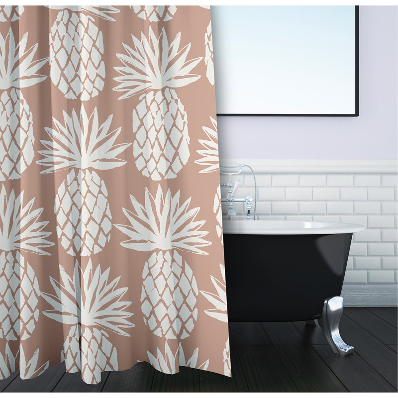 Rideau de douche simple abstrait, Mauve