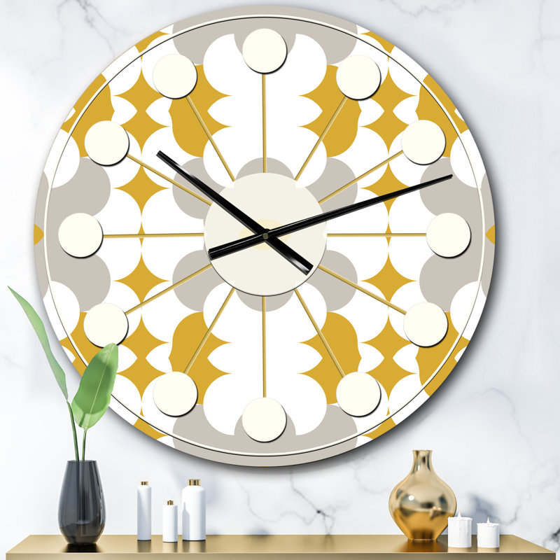 Horloge murale rétro Mid-Century, Surdimensionné