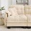 Canapé en chenille avec repose-pieds et coussins-499483364