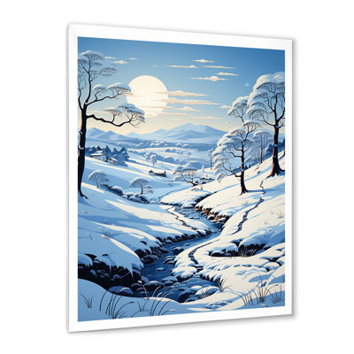 Neige hivernale solitude - impression