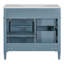 Meuble-lavabo de 36 po avec lavabo supérieur, armoire de rangement moderne avec 2 tiroirs et un tiroir basculant-600067064