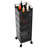 Kitchen Storage Cart,Rotating Trolley on Wheels,Metal Wire Shelf with Top Lid