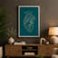 Heart Anatomy in Gold Minimalist - Wrapped Canvas-1147512062-1147512063