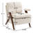 Mid Century Upholstered Arm Accent Chair with Solid Wood Legs-112041291