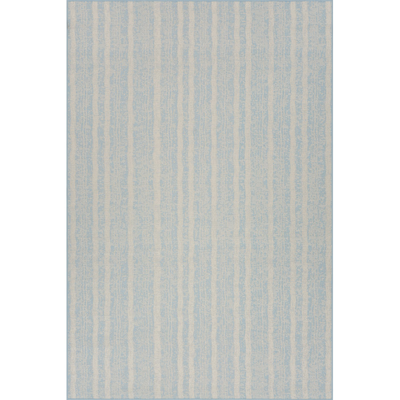  Tapis bohémien intérieur / extérieur Venira, Bleu, Rectangulaire 4 pi x 6 pi