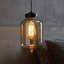 Luminaire suspendu industriel en verre ambré 1 lumière-1042524456
