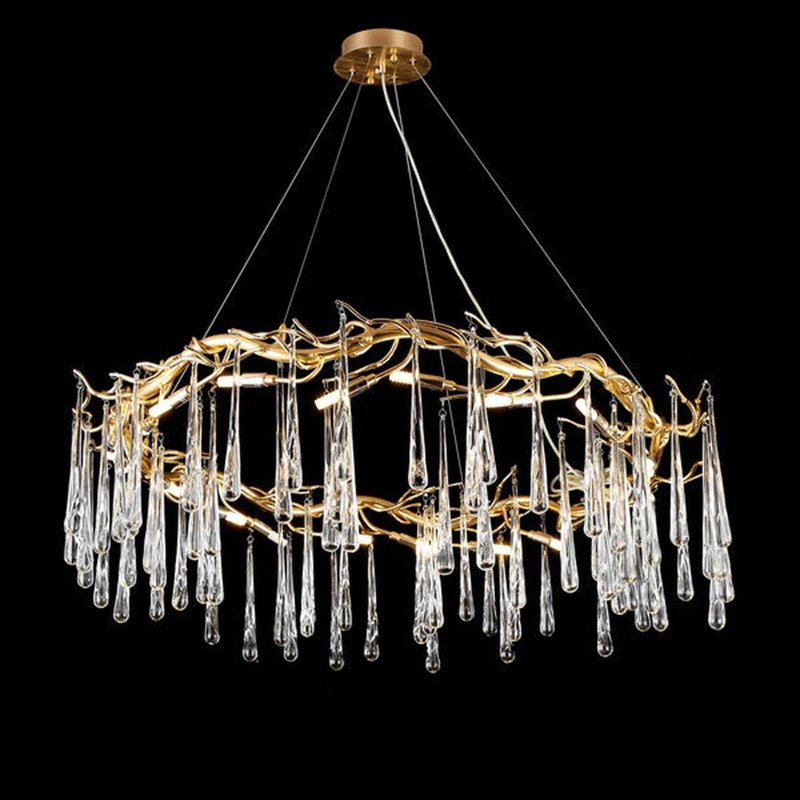 Lustre rond / ovale Luxemburg, 8, H 26 po x l 24 po x P 24 po