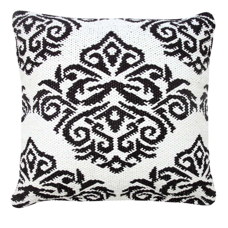 Coussin Classic, Blanc / noir, Housse de coussin seulement - sans coussin