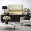 «Abstract Pastel Landscape Horizon Artwork», impression de giclée sur toile encadrée-126054441-126054447