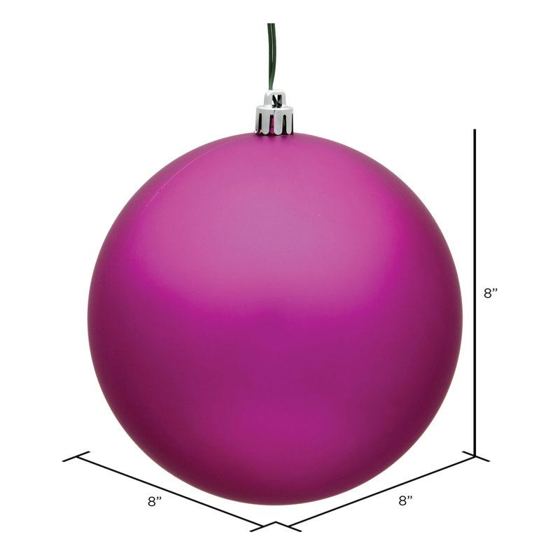 Ornement boule des Fêtes seulement, H 8 po x l 8 po x P 8 po, Fuchsia