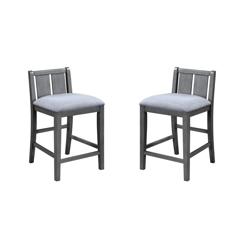 2 sièges à hauteur de comptoir, siège et repose-pieds rembourrés gris, hauteur de 25 po, tissu de 2 sièges, avec profondeur de produit de 21,29 po