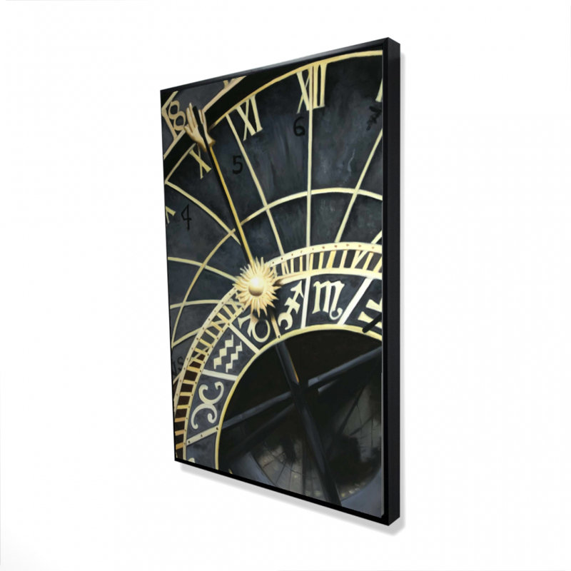 "Horloge astrologique" sur toile, H 36 po x l 24 po