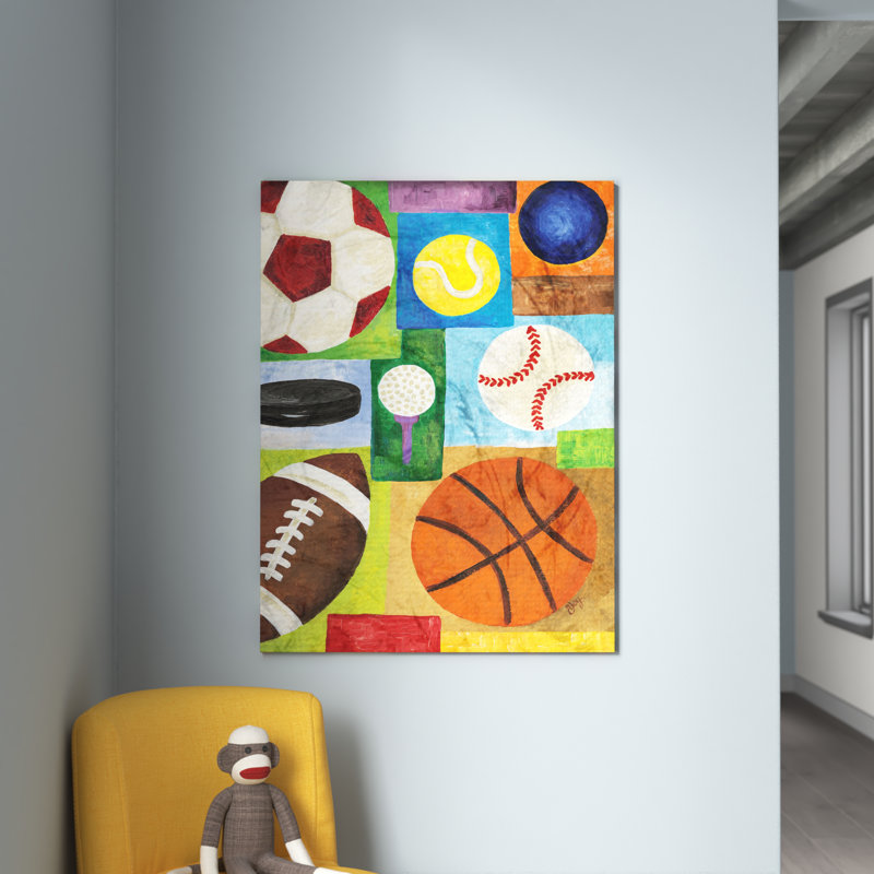 Art multisports Ahaziah Harptree, H 20 po x l 16 po, Toile tendue