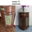 Console verte et noyer massif + demi-cercle en bois manufacturé
