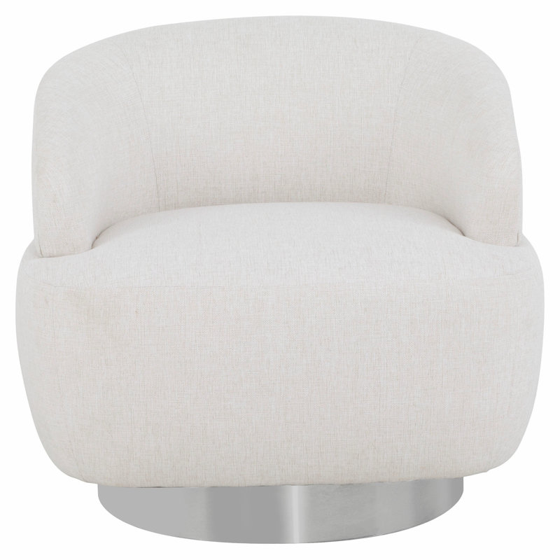 Chaise pivotante Jasper, Perle 1181, Métal nickel