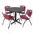 Cain Round X-Base Breakroom Table & 4 M Stack Chairs-32520554-32520558-32520551