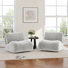 Fauteuil d'appoint pivotant rembourré avec dossier amovible Caleb