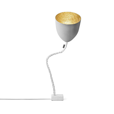 Gold/Brass/Grey Torchiere Floor Lamp with Outlet