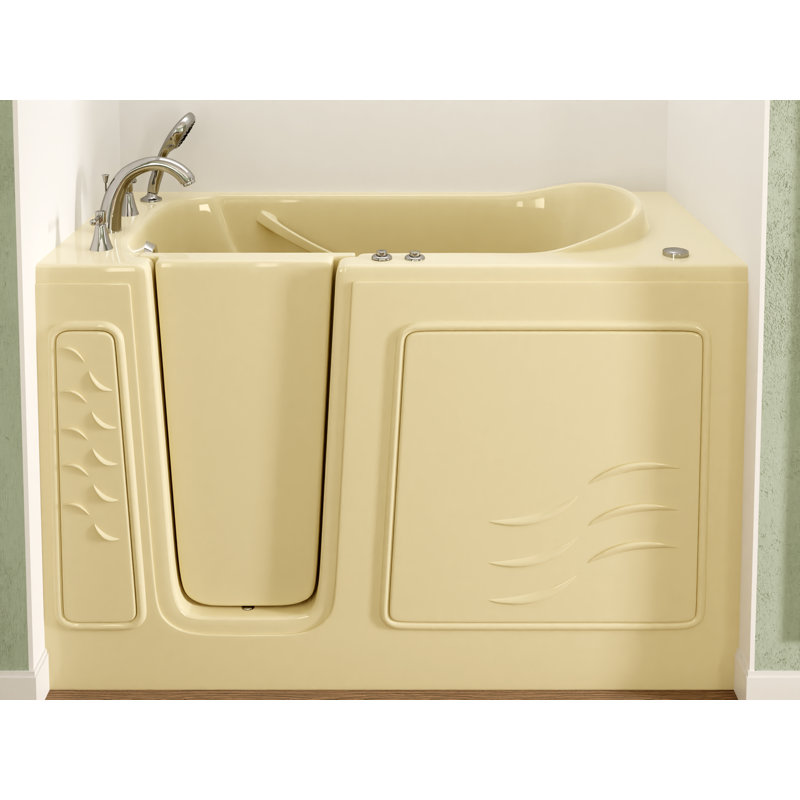 Therapeutic Tubs 30 in. x 60 in. Left Drain Quick Fill Walk-In Air Tub in Biscuit, Biscuit, Left