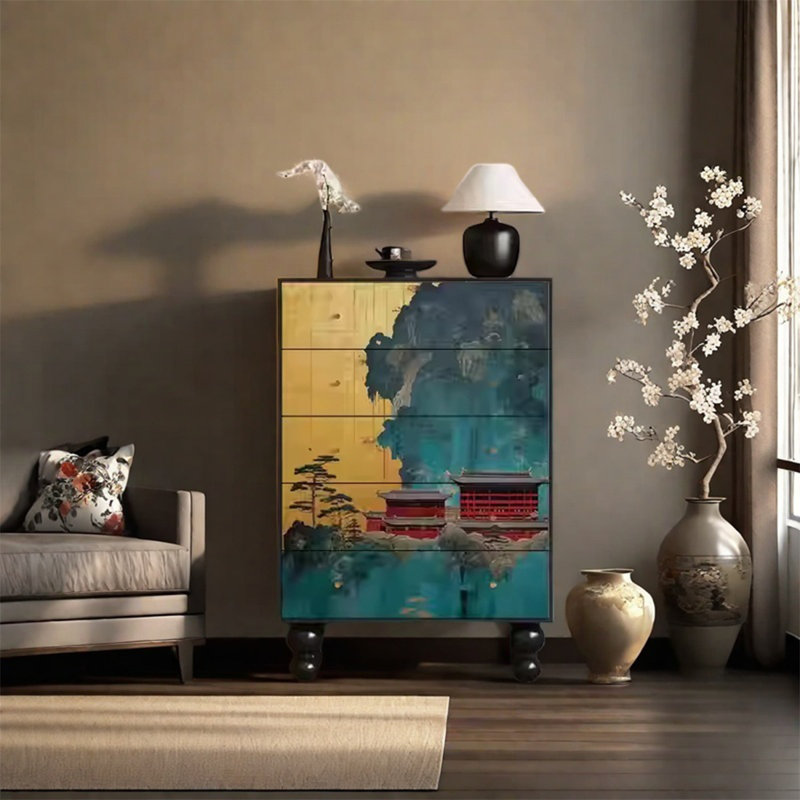 Armoire de rangement en pin avec plateau spacieux