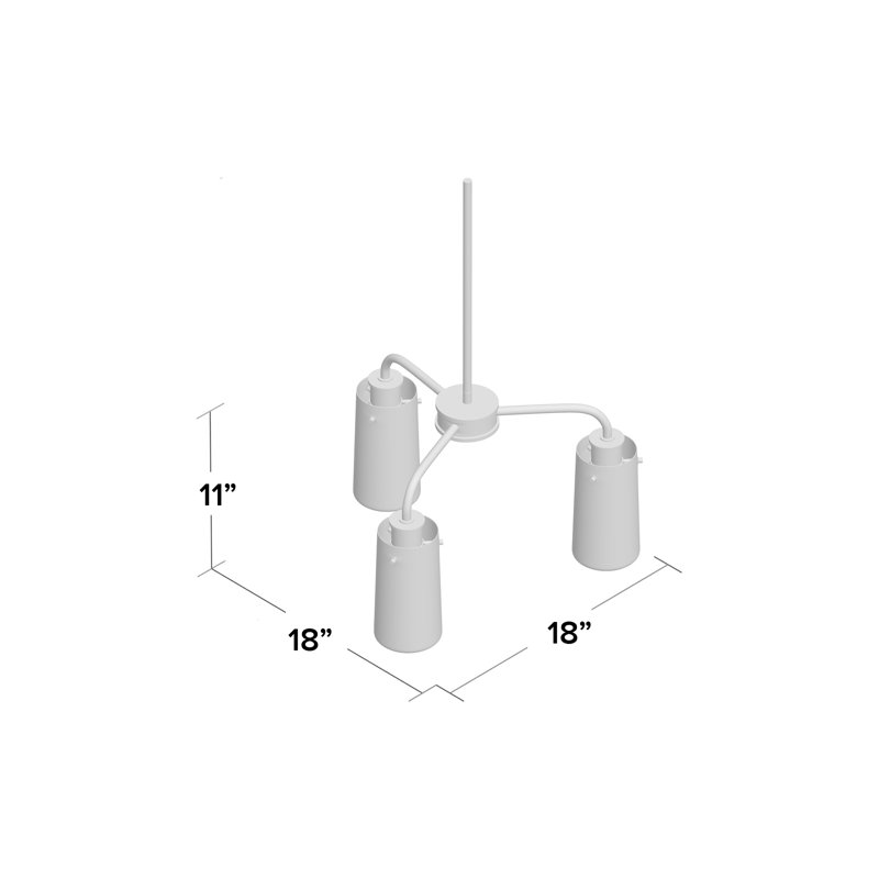 Moyne 3 - Light Dimmable Classic / Traditional Chandelier