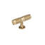 Polished Gold "Rivet" T-Bar Knurled T-Knob