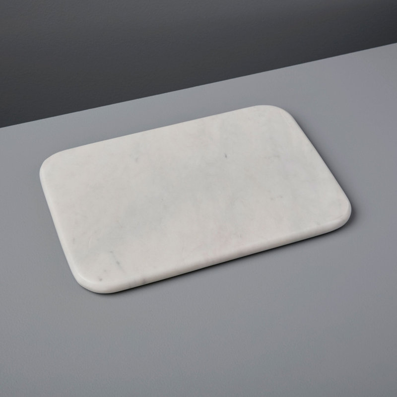 Petite plaque de pâtisserie en marbre blanc, 0.5" H x 8" W x 11.8" D