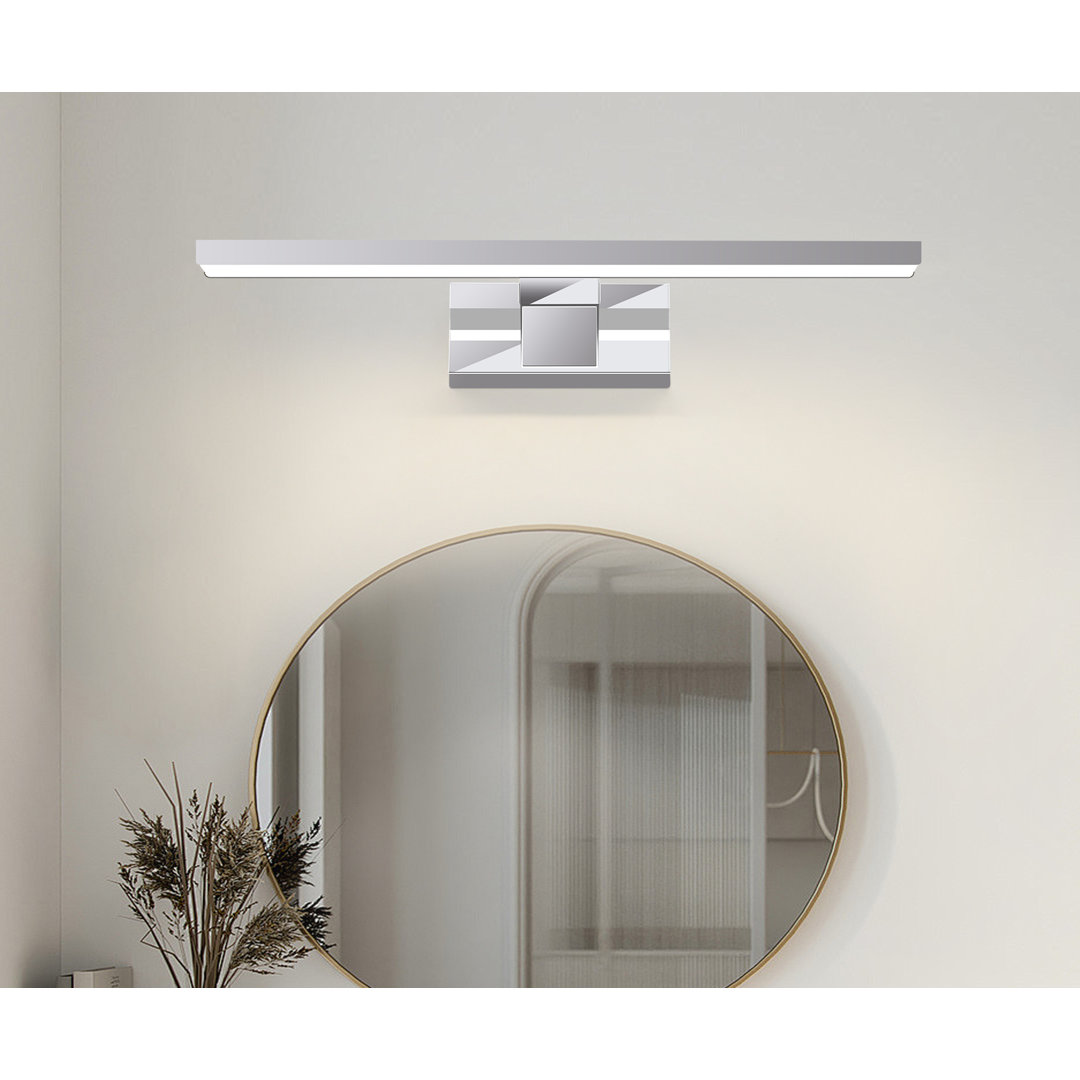 LED mirror light bathroom modern - chrome 4000K neutral white 8W wall light IP44 waterproof bathroom lamp for basement kitchen bathroom cabinet